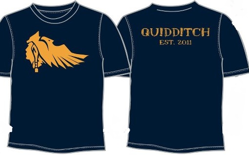 Marquette was successful by using an attractive design on the front of their t-shirt and leaving the quidditch mention on the back. Credit: Curtis Taylor