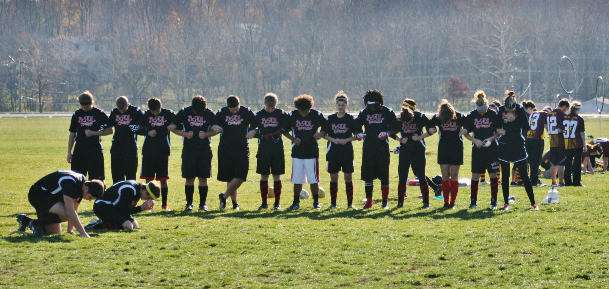 Ball State University is one of the top teams in the Midwest, with a roster full of physical chasers and a talented seeker game. Credit: Ball State Quidditch League