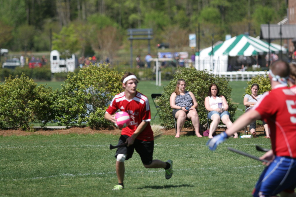 Caption: Bushes are not nearly as exciting as the action, so they should not be in focus. 